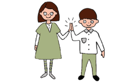 Boy and Girl Illustration